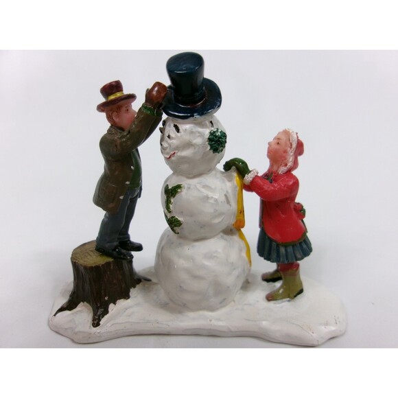 Lemax Christmas Village Figurines Building a Snowman 2.5 Inch - Picture 2 of 4